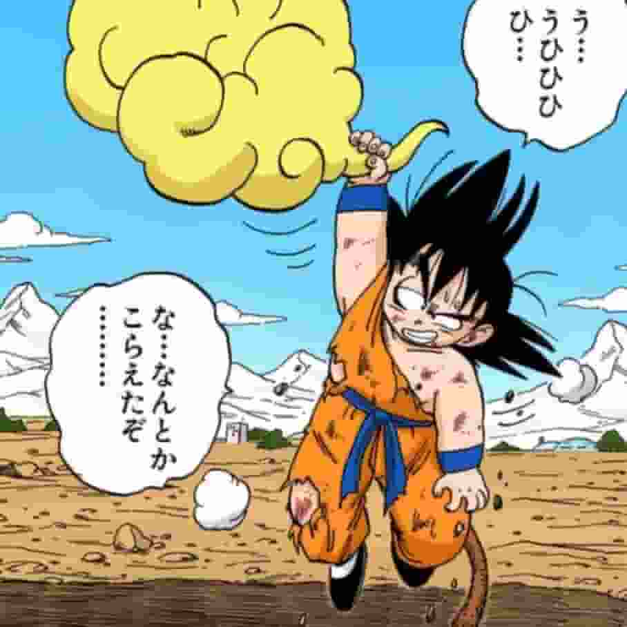 爆力魔波に耐えきる悟空
