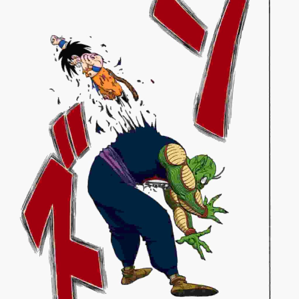孫悟空 ピッコロ大魔王を貫く